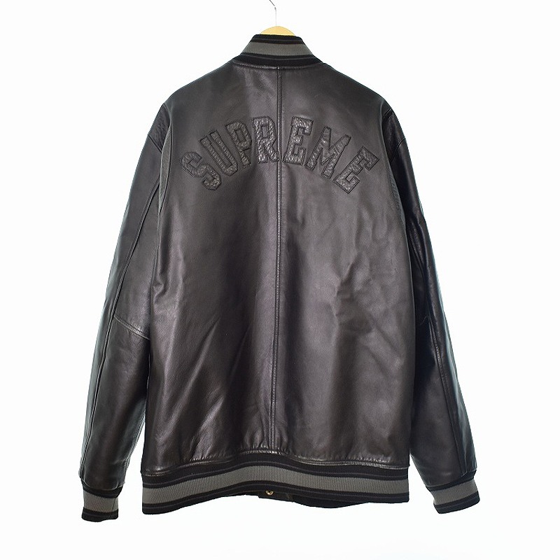 シュプリーム SUPREME 05AW Wing Foot Leather Varsity Jacket オール 