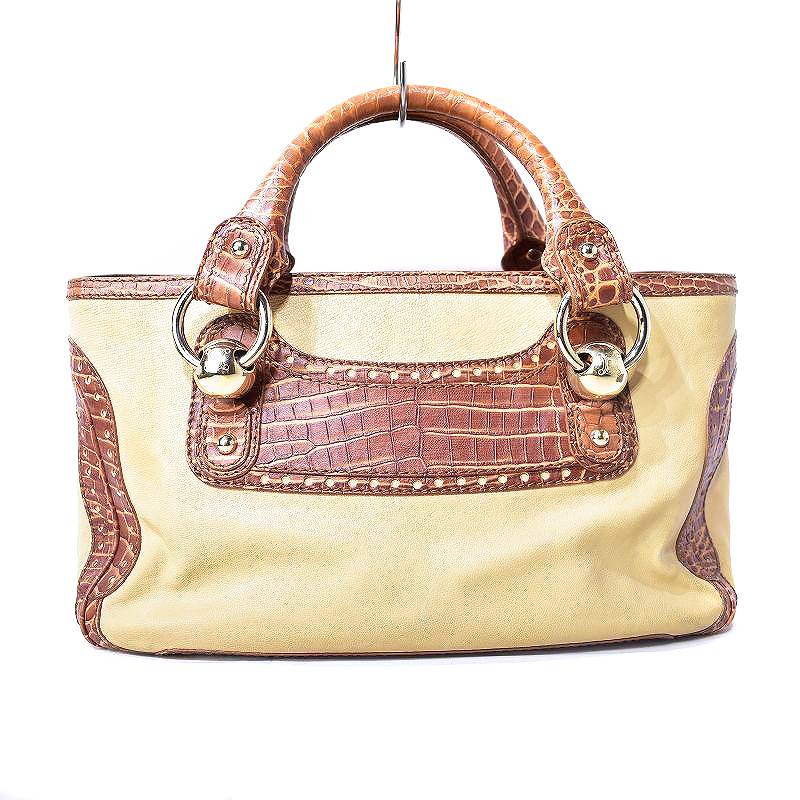 セリーヌ CELINE オールド ブギーバッグ クロコ型押し レザー  