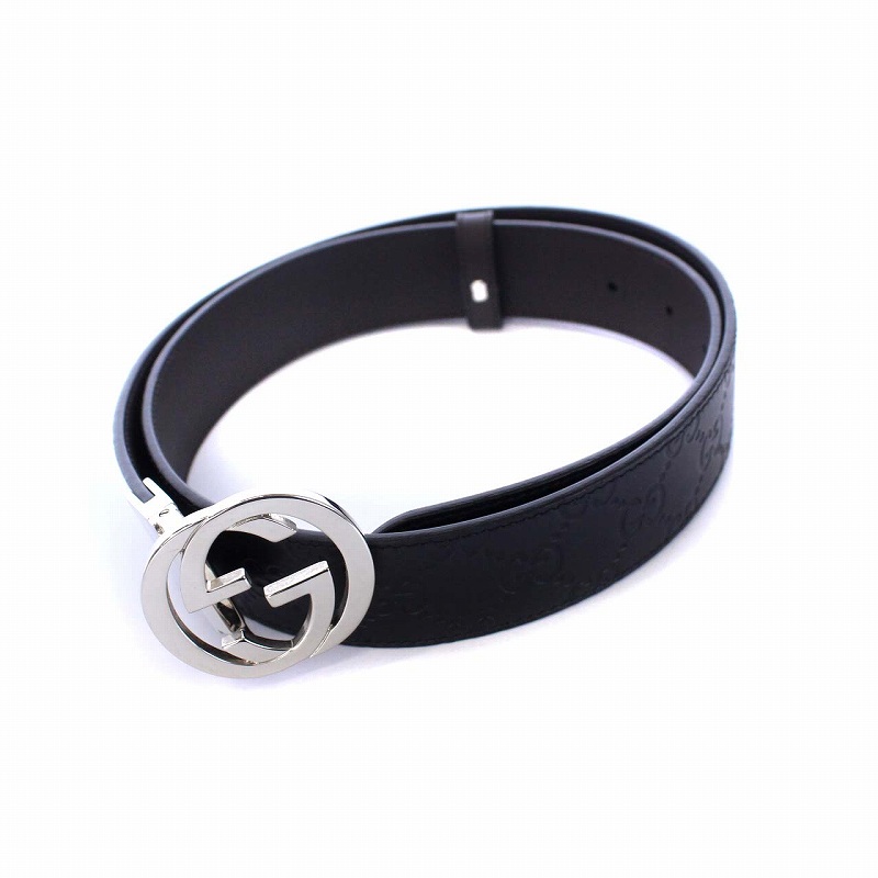 グッチ GUCCI シグネチャー インターロッキングG リバーシブル ベルト  