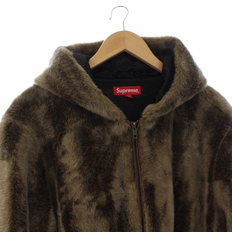 シュプリーム SUPREME 15AW Faux Fur Hooded Zip Jacket フェイク 