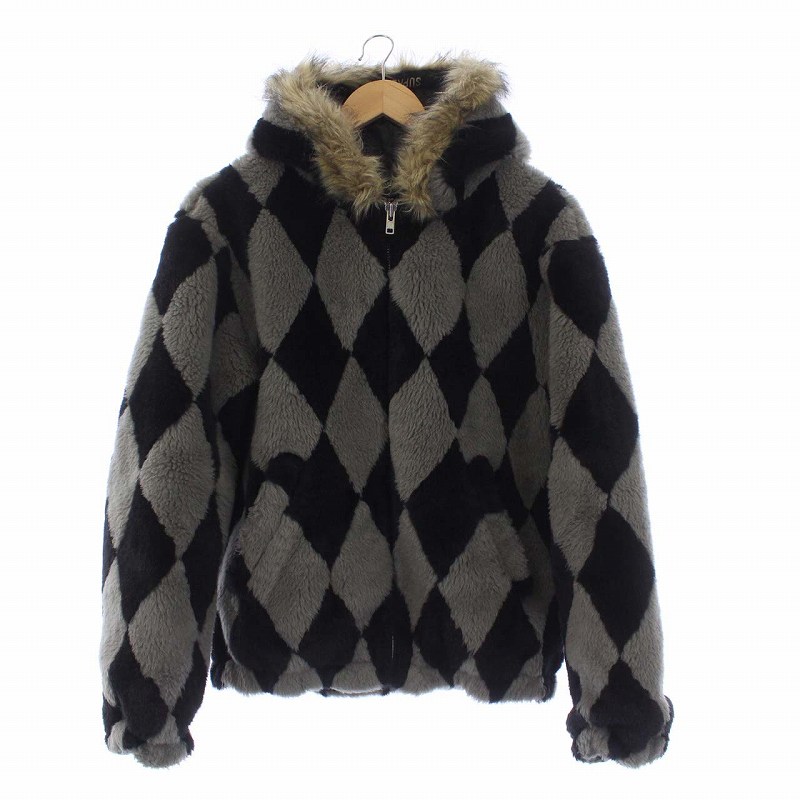 シュプリーム SUPREME 18AW Diamond Faux Far Jacket フェイクファー 