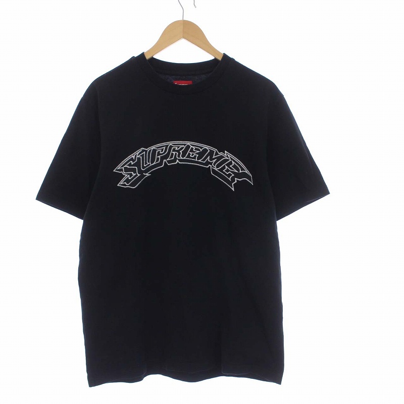 シュプリーム SUPREME 22SS Applique Arc S/S Tee Black Tシャツ 