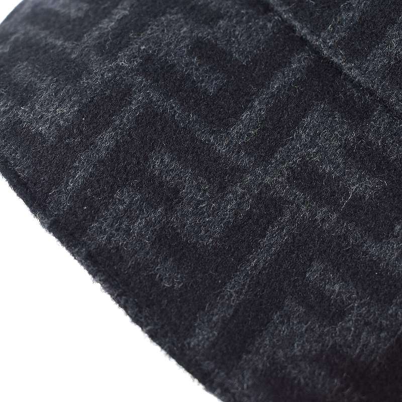 フェンディ FENDI ウール バケットハット バケハ FFロゴ ズッカ柄 帽子 