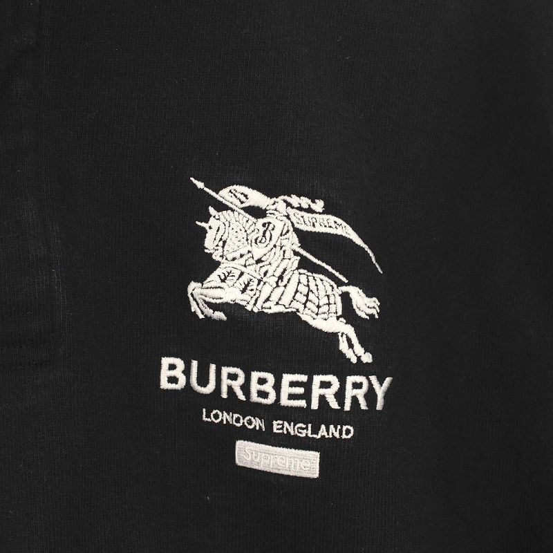 シュプリーム SUPREME Burberry Rugby ポロシャツ 長袖 刺繍