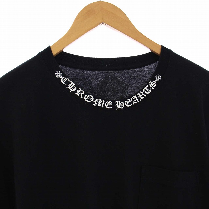 CHROME HEARTS ネックロゴ　ロンT Tシャツ　クロムハーツ　L CHROME HEARTS クロムハーツ ネックロゴロングスリーブTシャツ