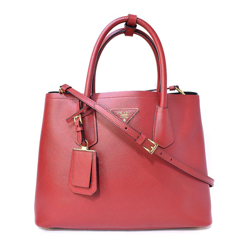プラダ PRADA ドゥーブレ サフィアーノ レザー トートバッグ 