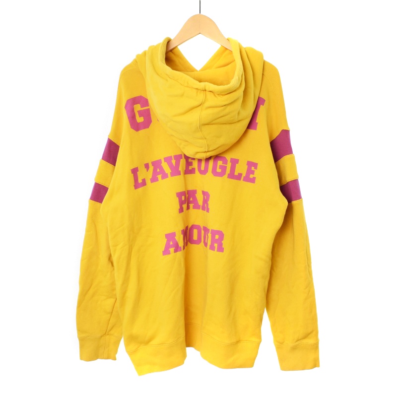 グッチ GUCCI 1921プリント パーカー フーディー スウエット 長袖 S 黄 