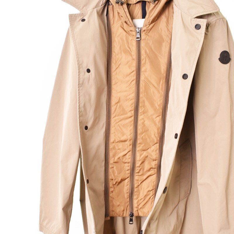 MONCLER　モンクレール　ステンカラーコート　スプリングコート　ベージュ MONCLER モンクレール ステンカラーコート スプリングコート