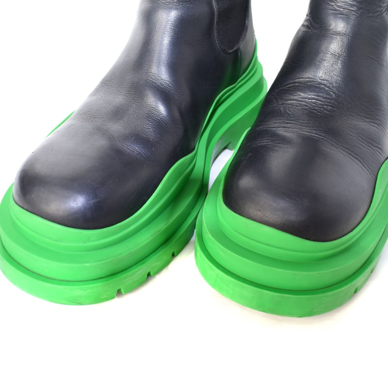 ボッテガヴェネタ BOTTEGA VENETA Tire Black/grass タイヤ チェルシー 