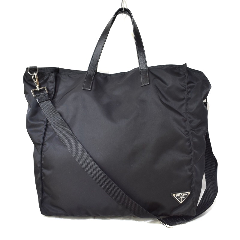 プラダ PRADA メンズショルダーバッグ ナイロン 黒（プラダ ポコノ  