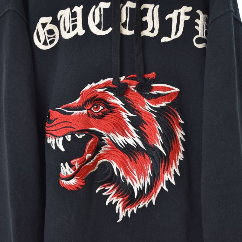 グッチ GUCCI 18SS ウルフ プルオーバー パーカー フーディー 長袖 