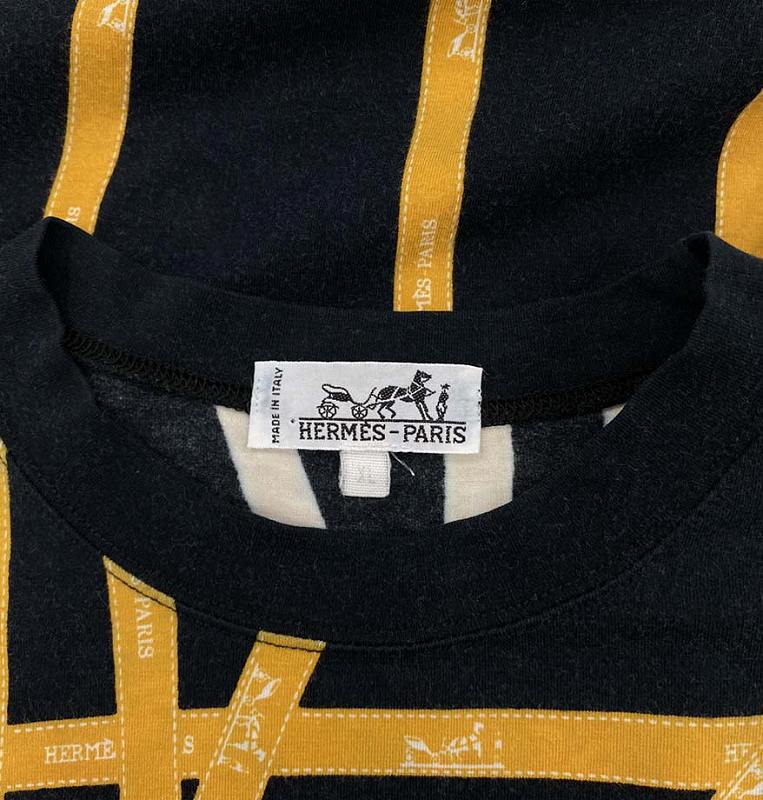 エルメス HERMES Tシャツ カットソー ロンT 長袖 ボルデュック リボン 