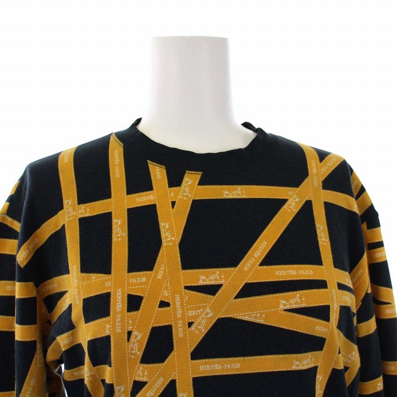 エルメス HERMES Tシャツ カットソー ロンT 長袖 ボルデュック リボン 