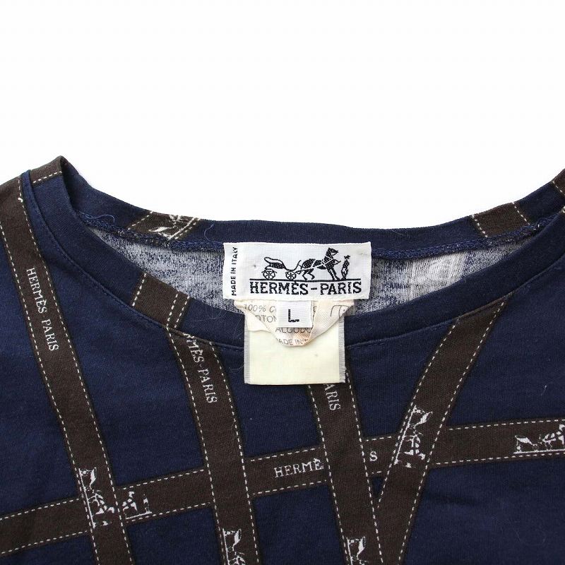 エルメス HERMES Tシャツ カットソー ロンT 長袖 ボルデュック リボン 