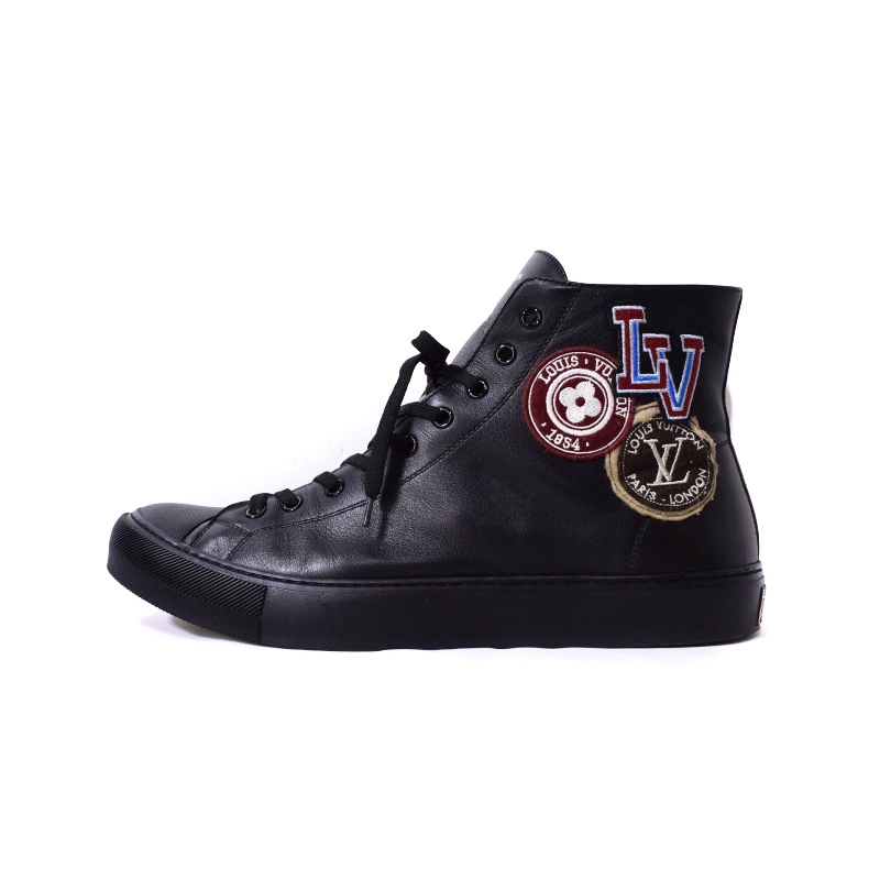 ルイヴィトン LOUIS VUITTON ワッペン ハイカット スニーカー シューズ 