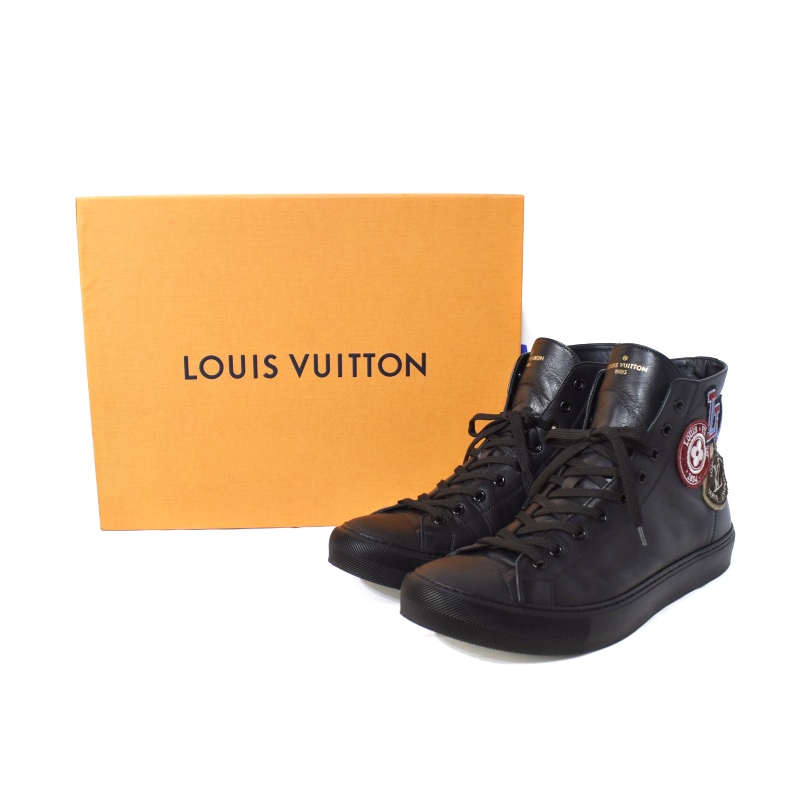 ルイヴィトン LOUIS VUITTON ワッペン ハイカット スニーカー シューズ 
