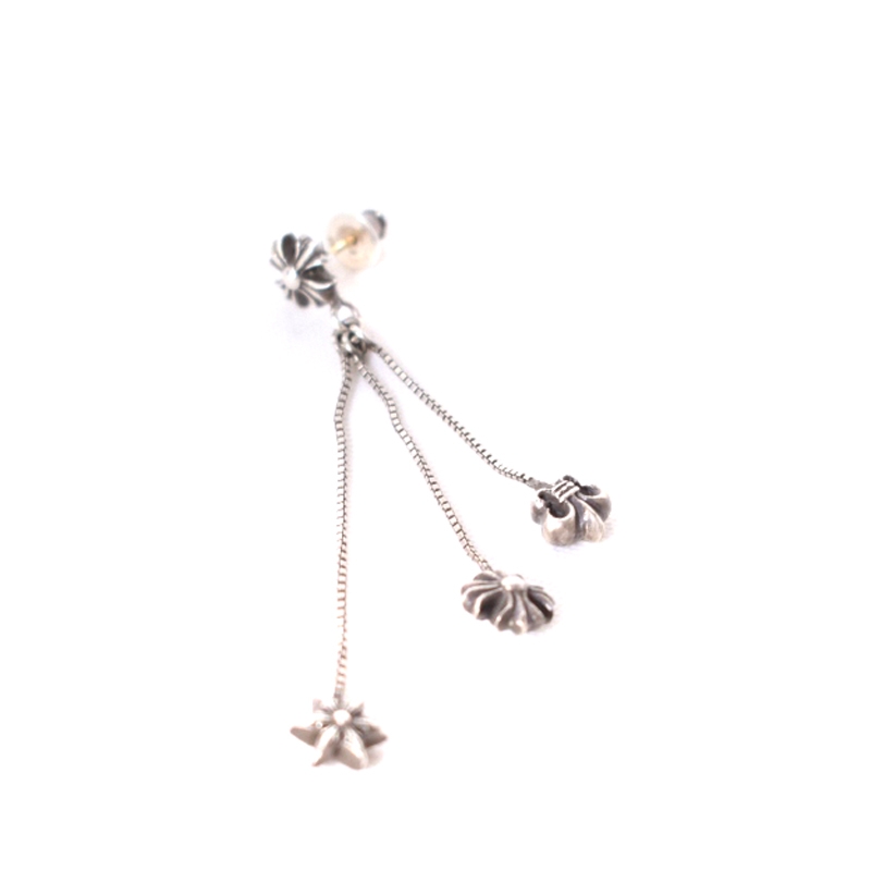 クロムハーツ CHROME HEARTS Earrings JOJO 3 Charm ピアス 3連  