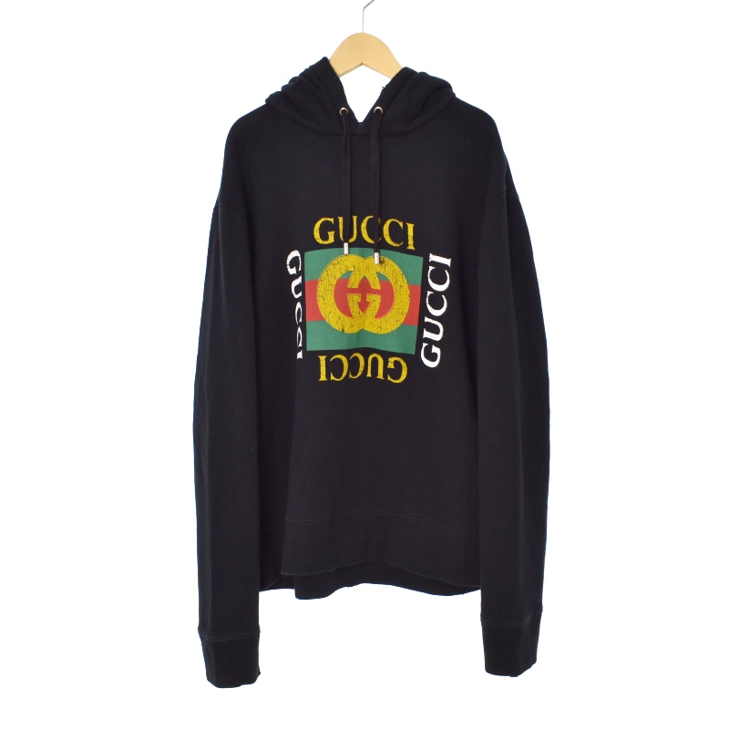 GUCCI グッチ パーカー ロゴ ヴィンテージ ヴィンテージ加工 ダメージ 