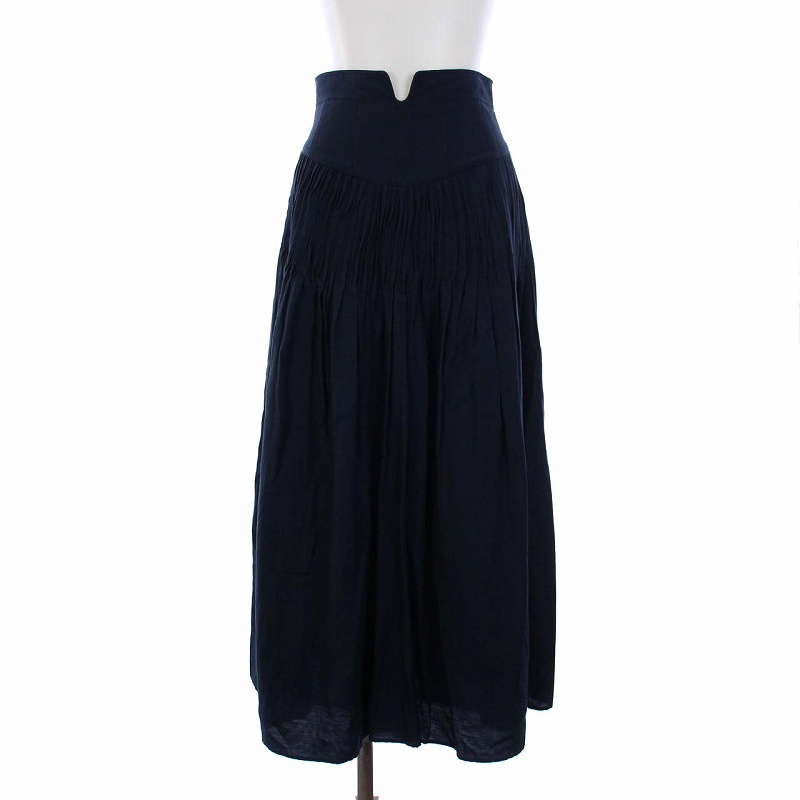 マメクロゴウチ Mame Kurogouchi 17SS ギャザースカート フレア ロング  