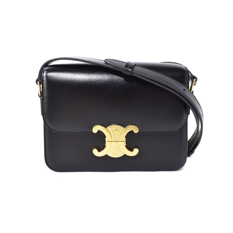 セリーヌ CELINE ティーン トリオンフバッグ シャイニーカーフスキン 