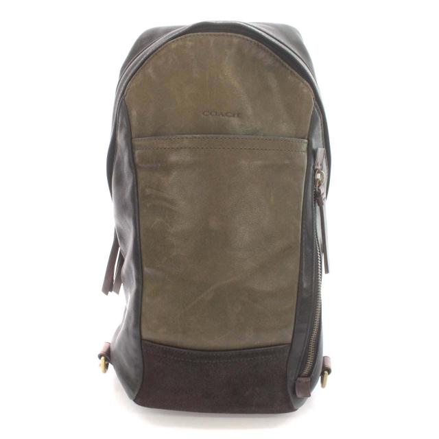 コーチ COACH ブリーカーレザーカラーブロックスリングバッグ ボディ  