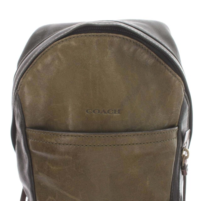コーチ COACH ブリーカーレザーカラーブロックスリングバッグ ボディ  