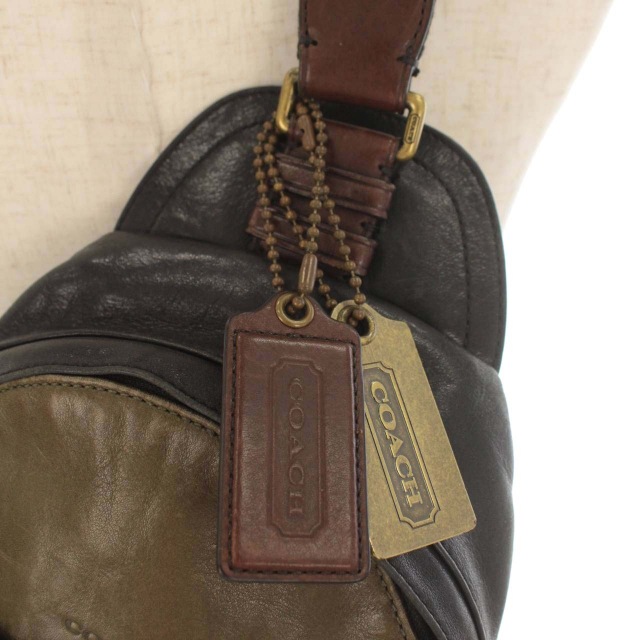 コーチ COACH ブリーカーレザーカラーブロックスリングバッグ ボディ  