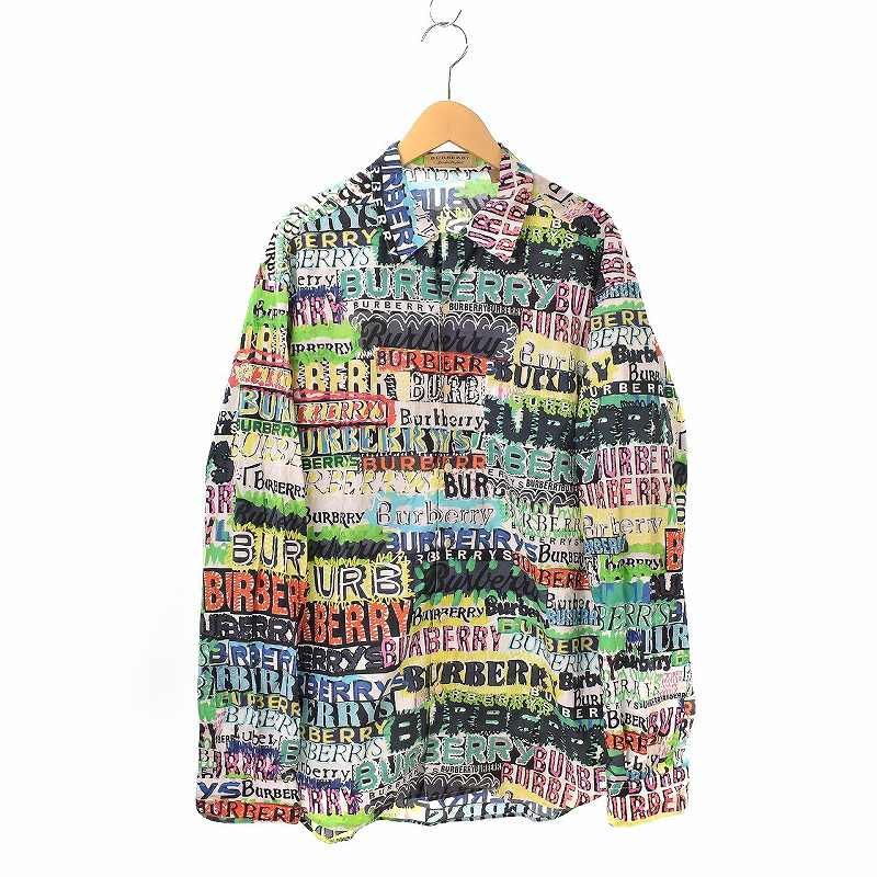 バーバリー BURBERRY 18AW グラフィックプリント ロゴ 総柄 シャツ 