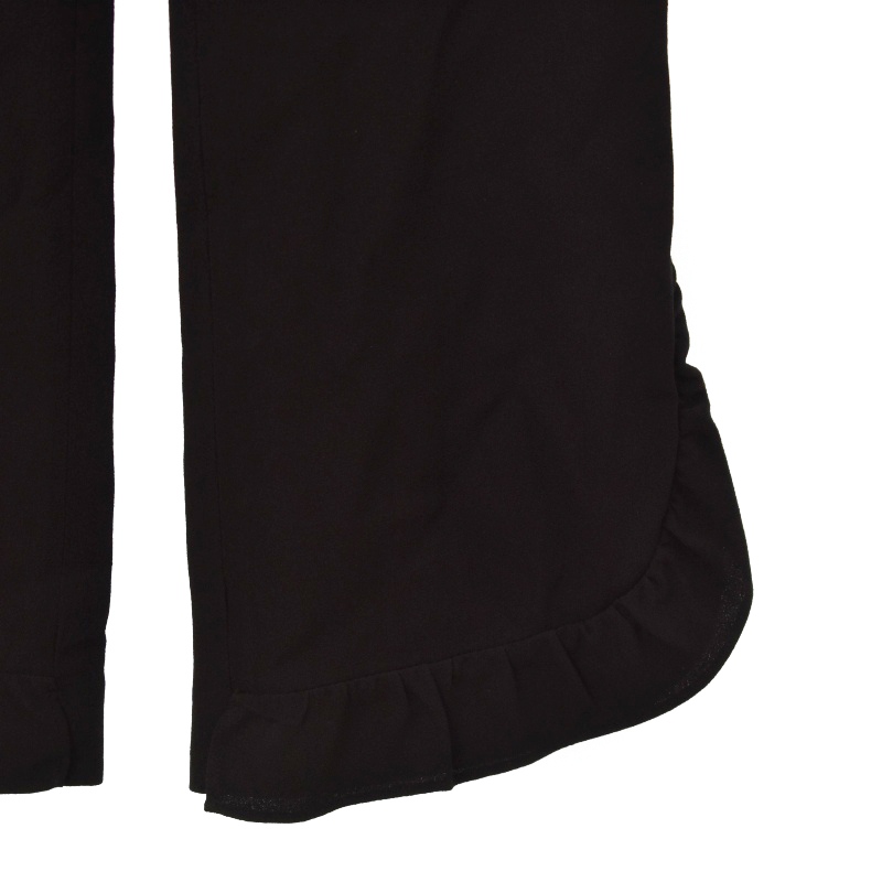 Prada フレアスラックス プラダ PRADA 19SS パンツ スラックス フレア 裾フリル 36 黒