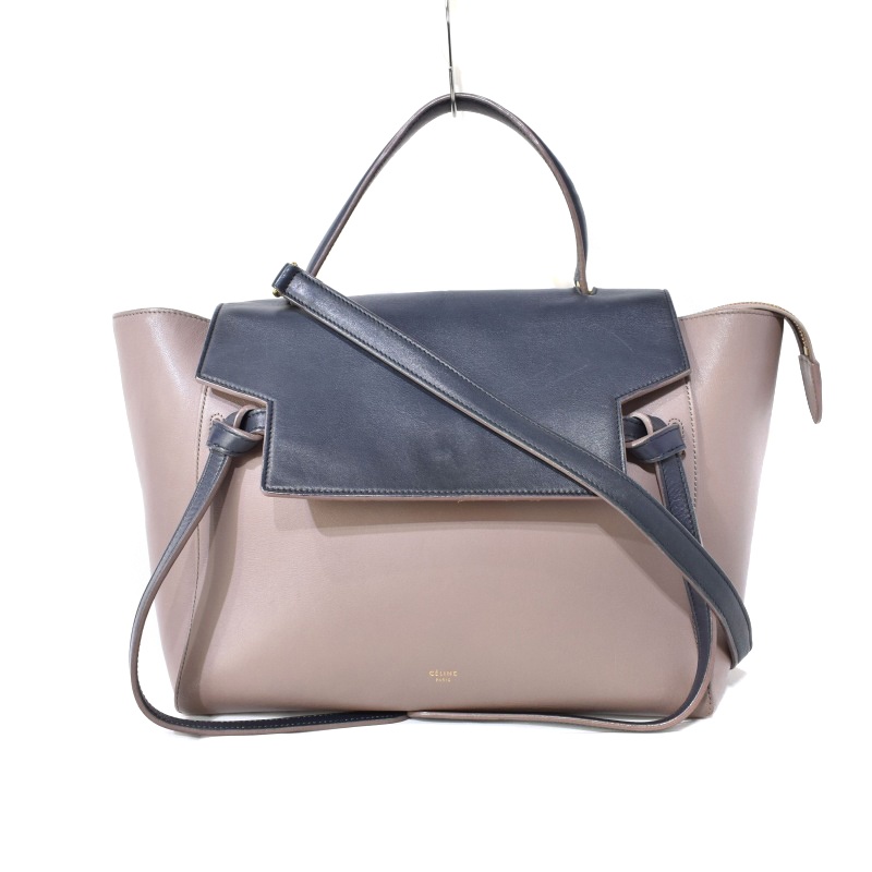 セリーヌ ショルダーバッグ バッグ グレー バイカラー therow