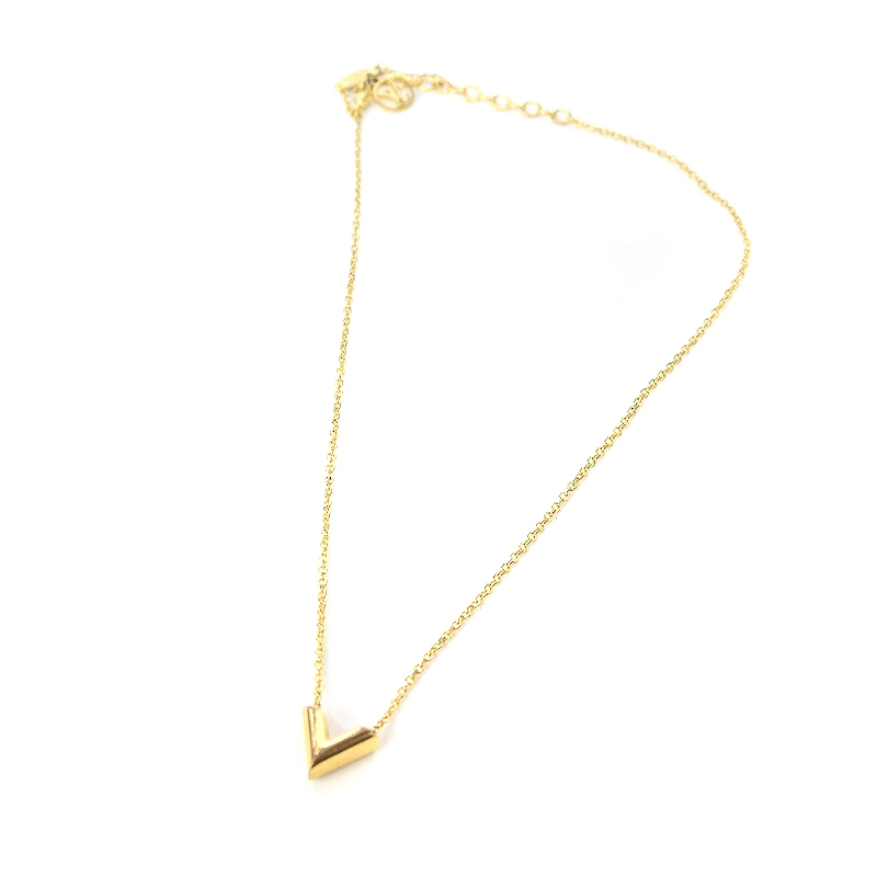 ルイヴィトン LOUIS VUITTON エッセンシャルV ネックレス ロゴ 