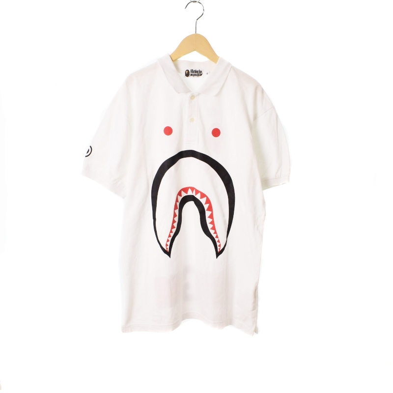 アベイシングエイプ A BATHING APE シャーク WGM ポロシャツ ラガー 
