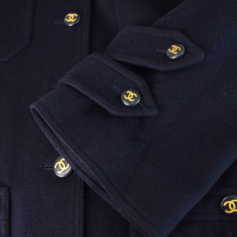 シャネル CHANEL ヴィンテージ 93A フランス製 チェスターコート ココ 