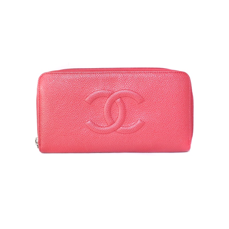 シャネル CHANEL 長財布 ロングウォレット キャビアスキン ココマーク  