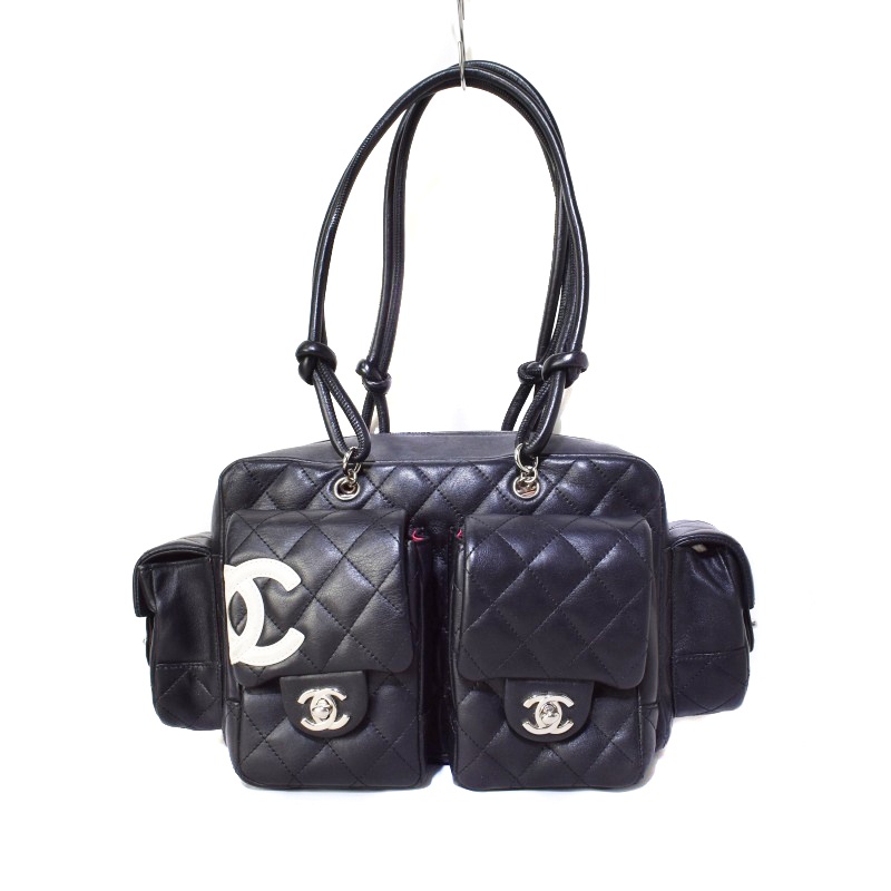 シャネル CHANEL 9番台 カンボンライン マルチポケット トートバッグ  