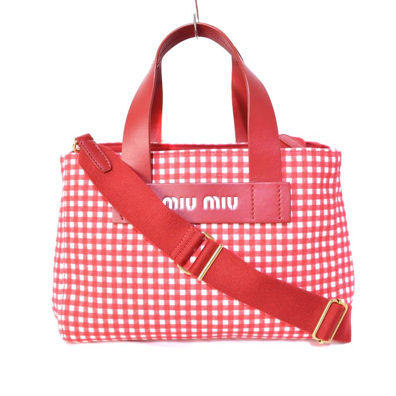 ミュウミュウ miumiu カナパ ハンドバッグ ショルダーバッグ 2WAY 
