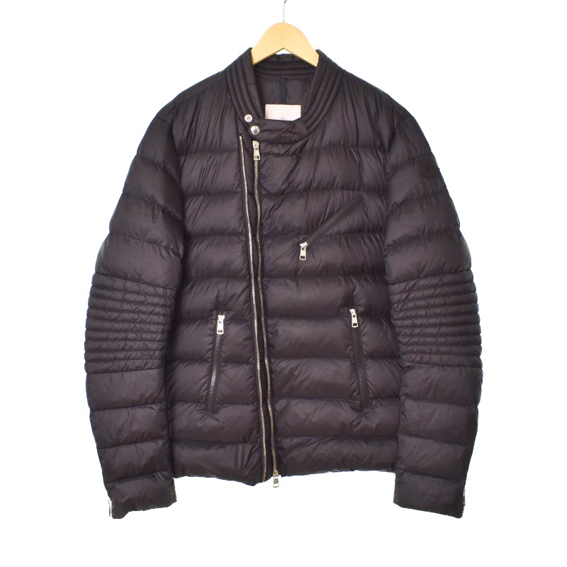 モンクレール MONCLER 17AW AUBIN ダウンジャケット ライダース 4 黒 