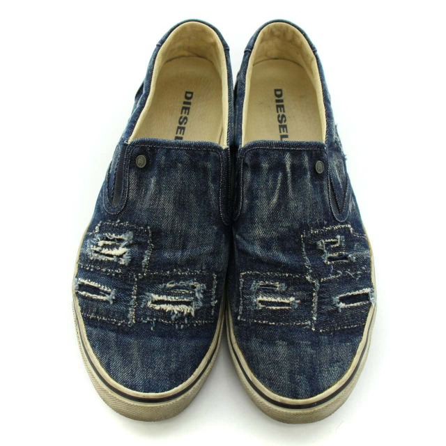 ディーゼル DIESEL スリッポン デニム ダメージ加工 靴 シューズ US10 