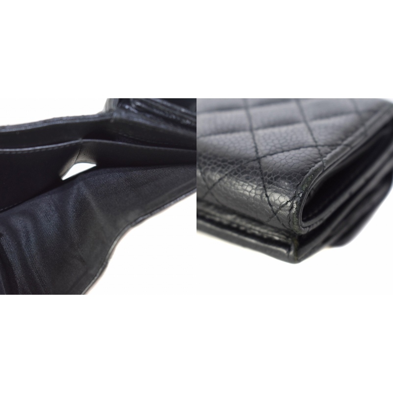 シャネル CHANEL 28番台 キャビアスキン ボーイシャネル 三