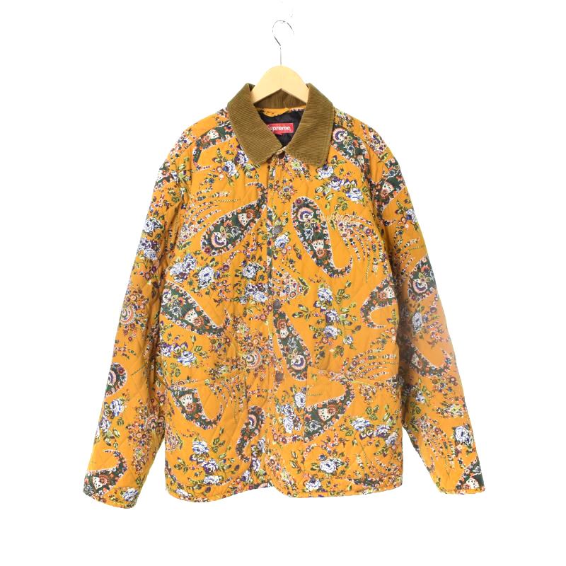 シュプリーム SUPREME 19AW Quilted Paisley Jacket Mustard Paisley  