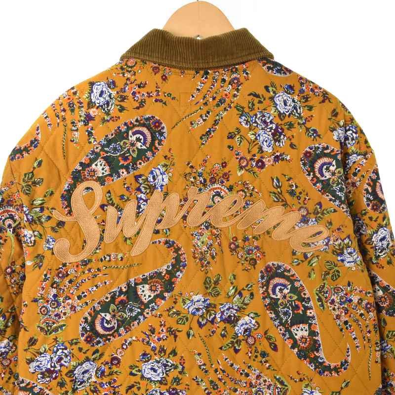 シュプリーム SUPREME 19AW Quilted Paisley Jacket Mustard Paisley  