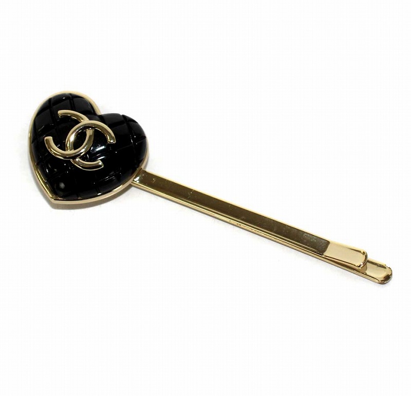 シャネル CHANEL 22年製 B22k ココマーク ハート ヘアピン ヘア  