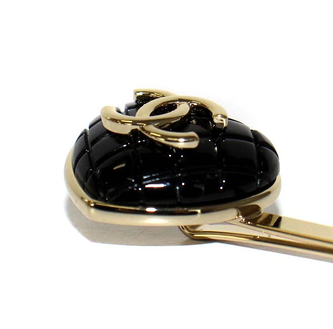 シャネル CHANEL 22年製 B22k ココマーク ハート ヘアピン ヘア  