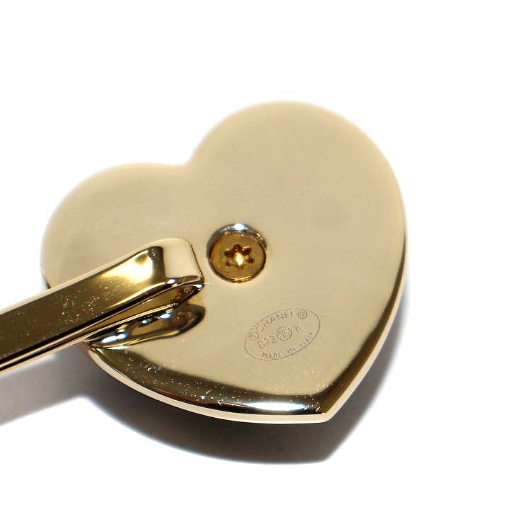 シャネル CHANEL 22年製 B22k ココマーク ハート ヘアピン ヘア  