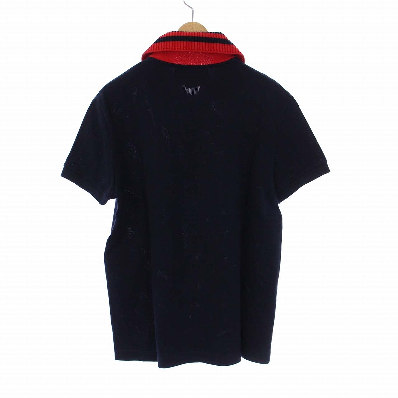 グッチ GUCCI 18SS エンブロイダリー ポロシャツ 半袖 ニット襟 総柄