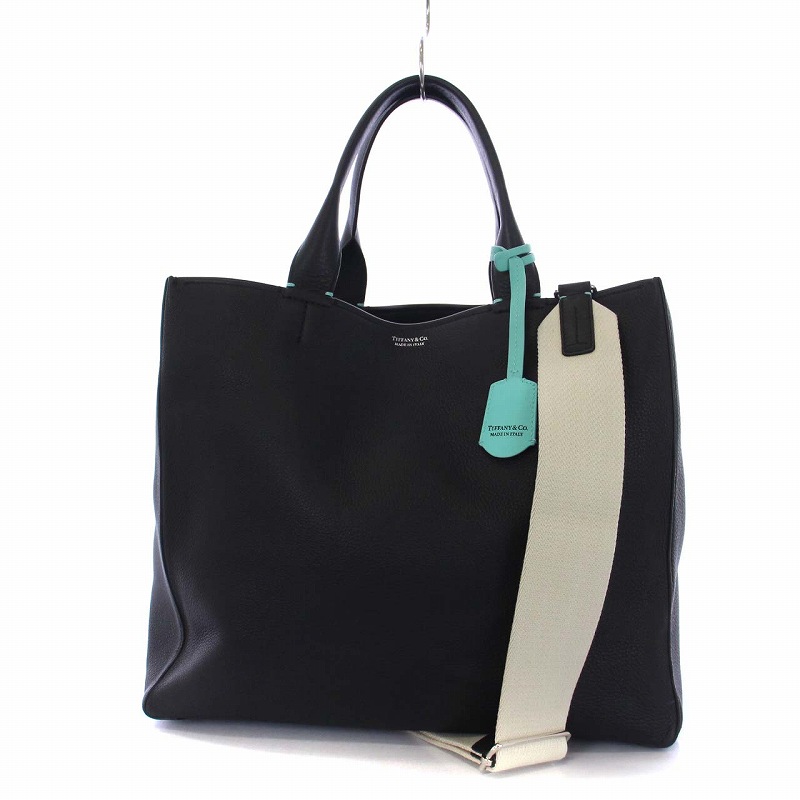 ティファニー TIFFANY & CO. グレインカーフレザー トートバッグ  