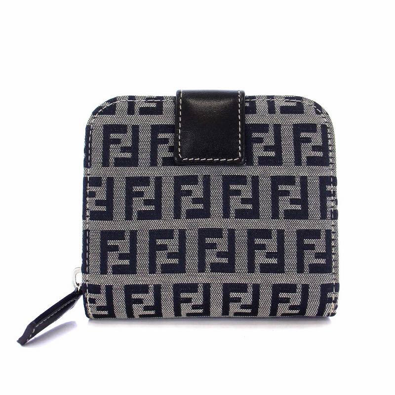 フェンディ FENDI ミニズッカラウンドファスナーウォレット 二つ折り 