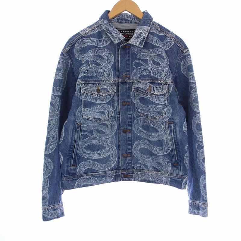シュプリーム SUPREME HYSTERIC GLAMOUR Snake Denim Trucker Jacket  