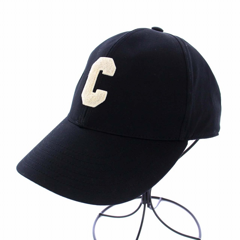 セリーヌ CELINE ビッグCロゴ ベースボールキャップ 野球帽 M 黒 