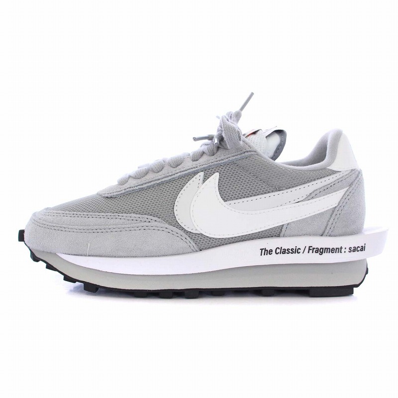 未使用品 ナイキ NIKE sacai fragment design LD Waffle Light Smoke 